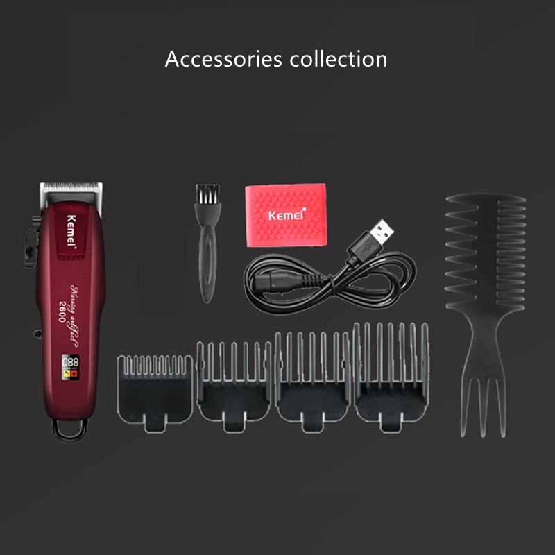 Kemei hair trimmer for men powerful beard hair clipper cordless electric edge hair cutter machine rechargeable
