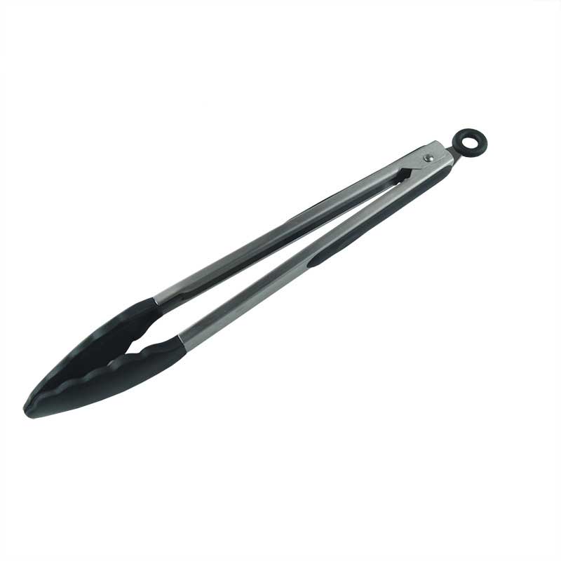 Silicone Voedsel Tong Rvs Keuken Tang Siliconen Antislip Koken Clip Clamp Bbq Salade Gereedschap Keuken Accessoires: B / 12inch