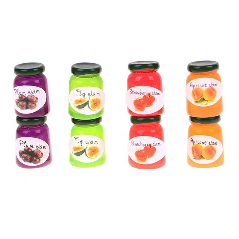 8Pcs/lot Plasticine Slime Bead Making For Slime Charm Fruit Candy Canned Jar Dollhouse Food