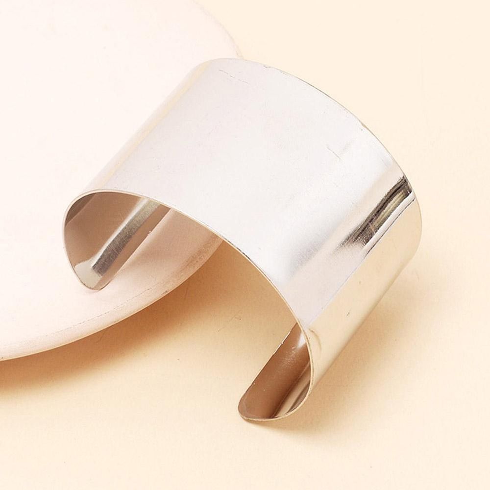 Chunky Heavy Wide Metal Bracelets For Women Open Cuff Exaggerated Cuff Bangles Trend Charm Arm Jewelry bijoux