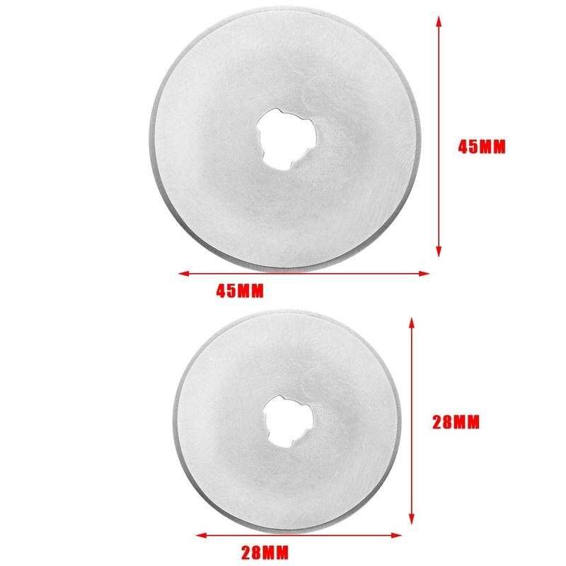 5 stk 28mm 45mm rotorskærer genopfyldningskniver patchwork stof læder håndværk stål cirkulær syning quilteskær