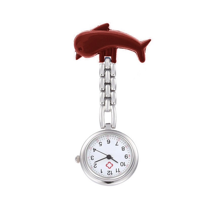 Neue Kommen frauen Delfine Quarz Krankenschwestern Uhr Legierung Taschenuhr Smiley Krankenschwester Tabelle Uhren ~ LXH