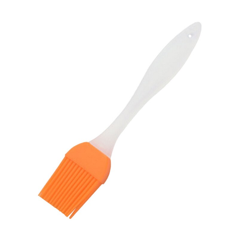 1Pc Colorful Silicone Oil Brush Baking Liquid Oil Pen Cake Butter Bread Pastry Brush BBQ Tools Safety Kitchen Basting Brush: 17x3.2cm orange