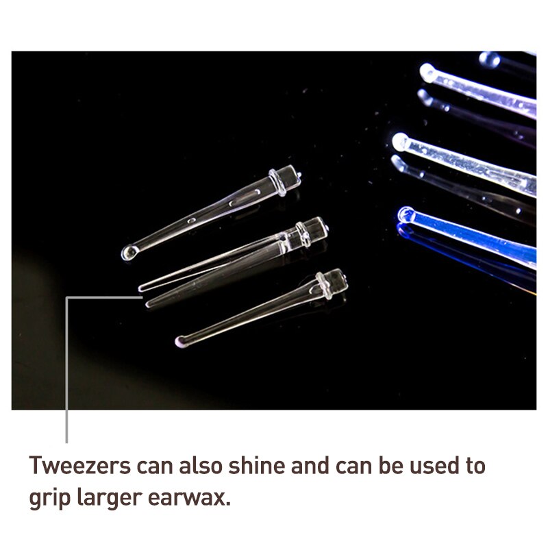 2Pcs/Set LED Lighted Ear Cleaner Ear Wax Removal Tool WITH 6 Stickers Ear Care Clean Ear-pick Cleaner Safe Pain-free Tools D3191