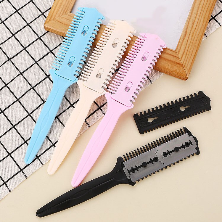 Barber Hair Razor Comb Scissor Tools Bangs Brush Hairdressing Trimmers Hair Shaving Blades Cutting Thinning Beauty Styling