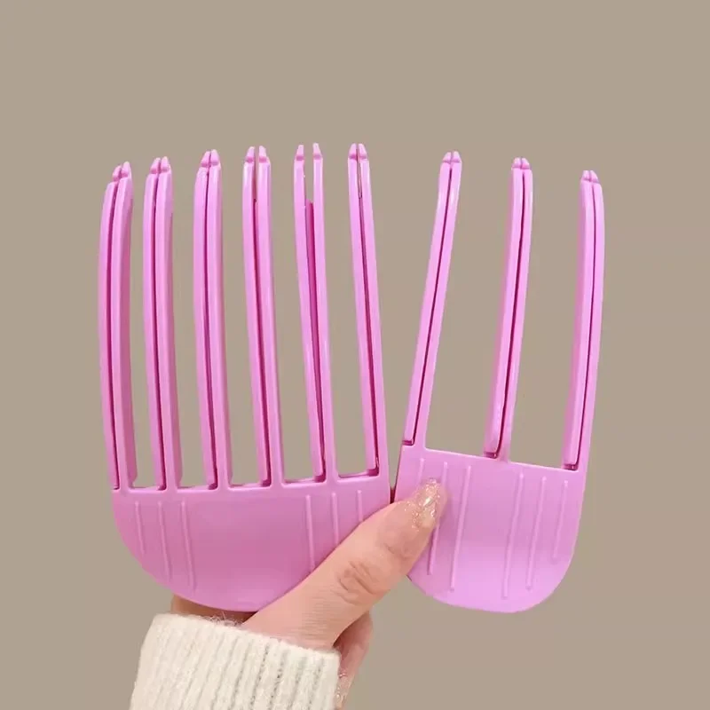 2pcs Fluffy Hairpin Curling Bangs Clips Hair Roots Volumizing Hairclips Set Women Curling Fixed Clip Volume Hair Roller: Lavender