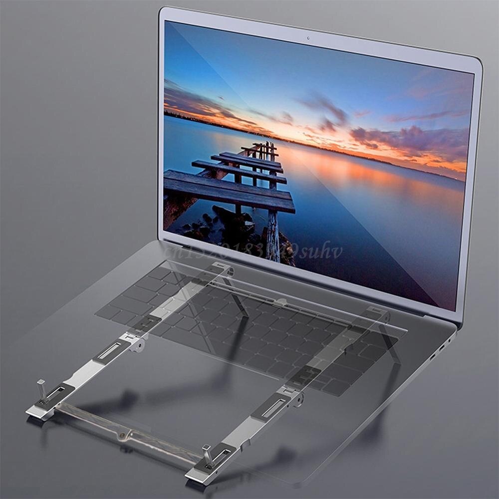 Draagbare Laptop Stand Aluminium Opvouwbare Notebook Ondersteuning Laptop Base Macbook Pro Holder Verstelbare Beugel Computer Accessoires