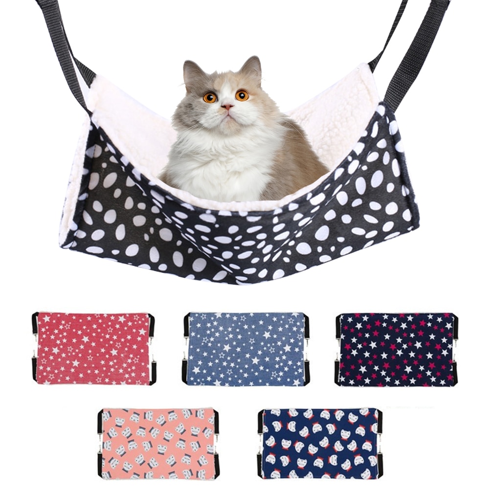 Disponible, saco de dormir de gato, casa para dormir de Mascota, Cama de Gato cálida de doble cara, alfombrilla colgante para gato, hamaca de Mascota, suministros para perros y gatos