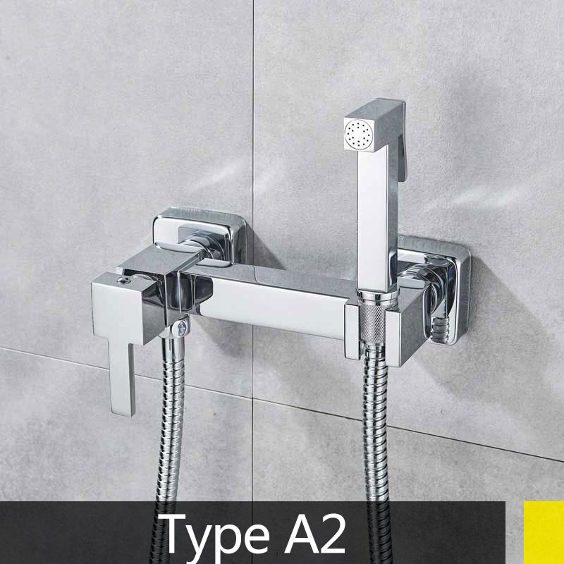 Europe Antique Brass Bath Bidet Faucet Cold Mixer Crane Bath Toilet flushing tool chrome or Antique Polished Wall Mount: Type A2