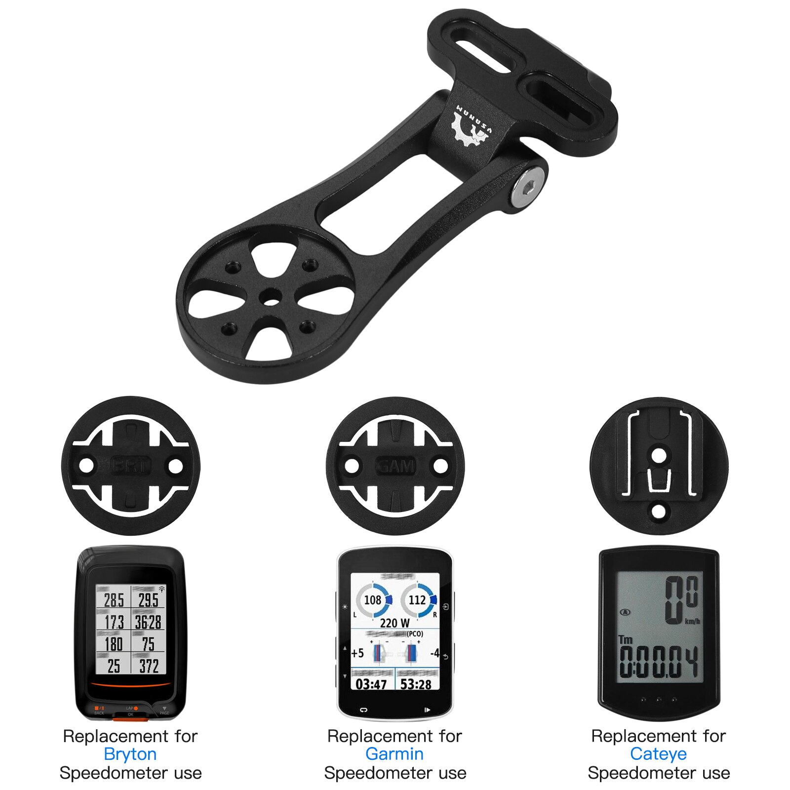 YSANAM Out Front Combo Bicycle Computer Camera Mount Holder Adjustable Bike Stem Extension Cycling Holder Handlebar Mount Holder