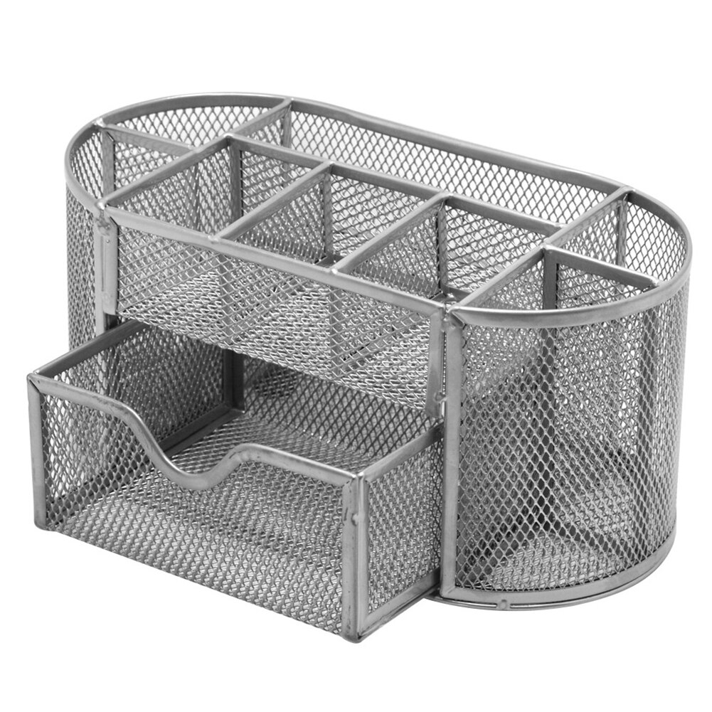 9 Compartments Students Desktop Stationery Collection Organizer Office Pen Holder