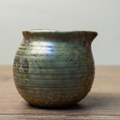 Japanese style coarse pottery tea set pure handmade rough pottery fair cup