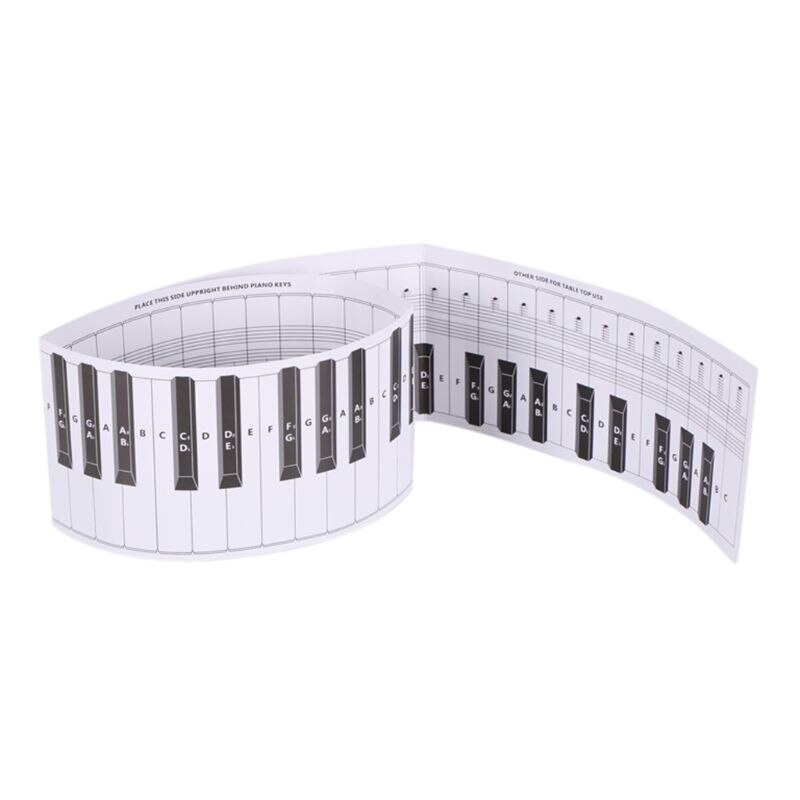 88 Keys Piano Keyboard Fingering Practice Chart Sheet Learning Accessories