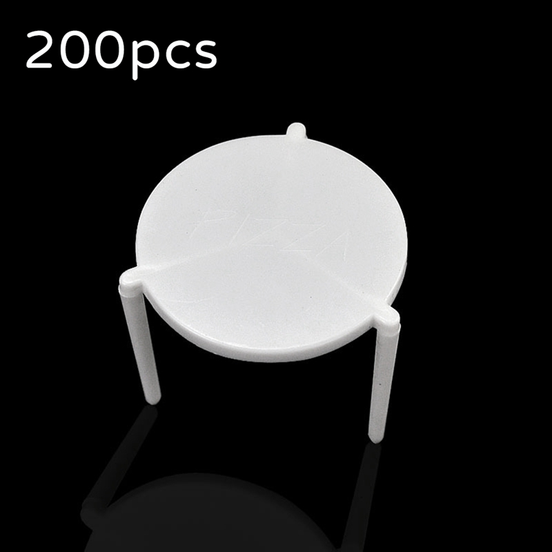 ! 200Pcs Pizza Saver Stand White Plastic Tripod Stack Fixing Rack Pizza Holder Pizza Tools
