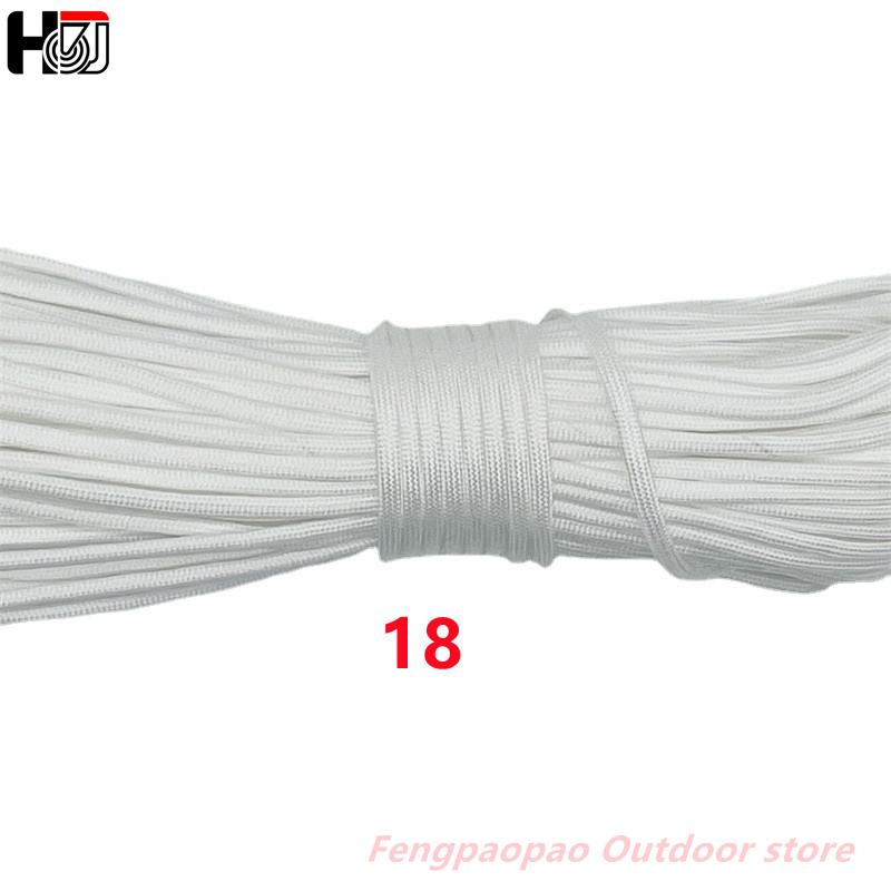 Cuerda de paracaídas de supervivencia, 7 núcleos, 550lb, 30m de diámetro, 4mm, accesorios de tienda para hacer cordón, pulsera, Collar de perro, Idea de: Naranja / 31 m