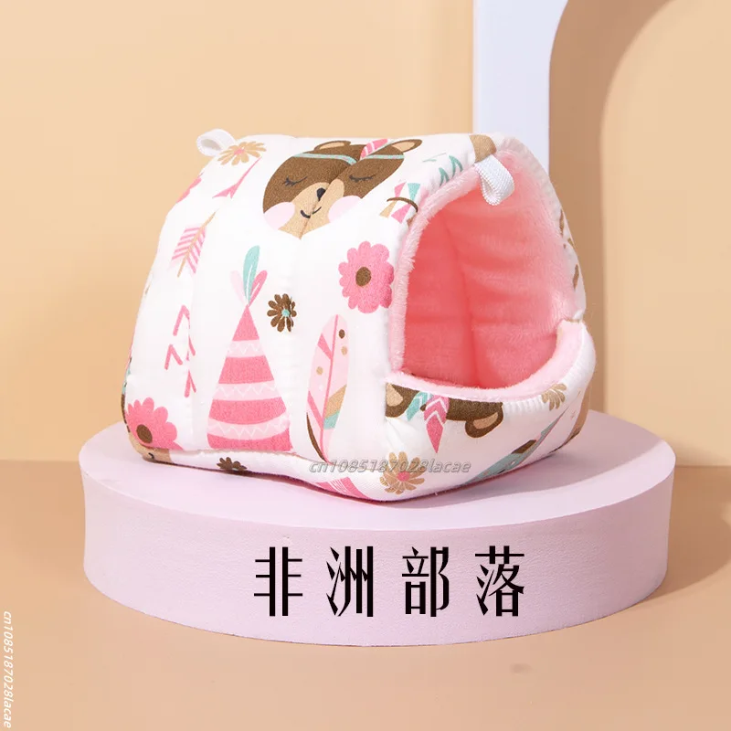Casa para mascotas, cama para hámster, jaula súper cálida para conejillo de indias, accesorios, cueva, escondite acogedor para erizo, ardilla, jaula colgante para mascotas: XL / Borgoña