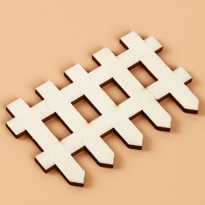 Mini valla de madera para manualidades DIY de 100 Uds., pequeña barrera de madera artesanal, rama de muñecas para Terrario de jardín de hadas, decoración de escaparate fresca pequeña