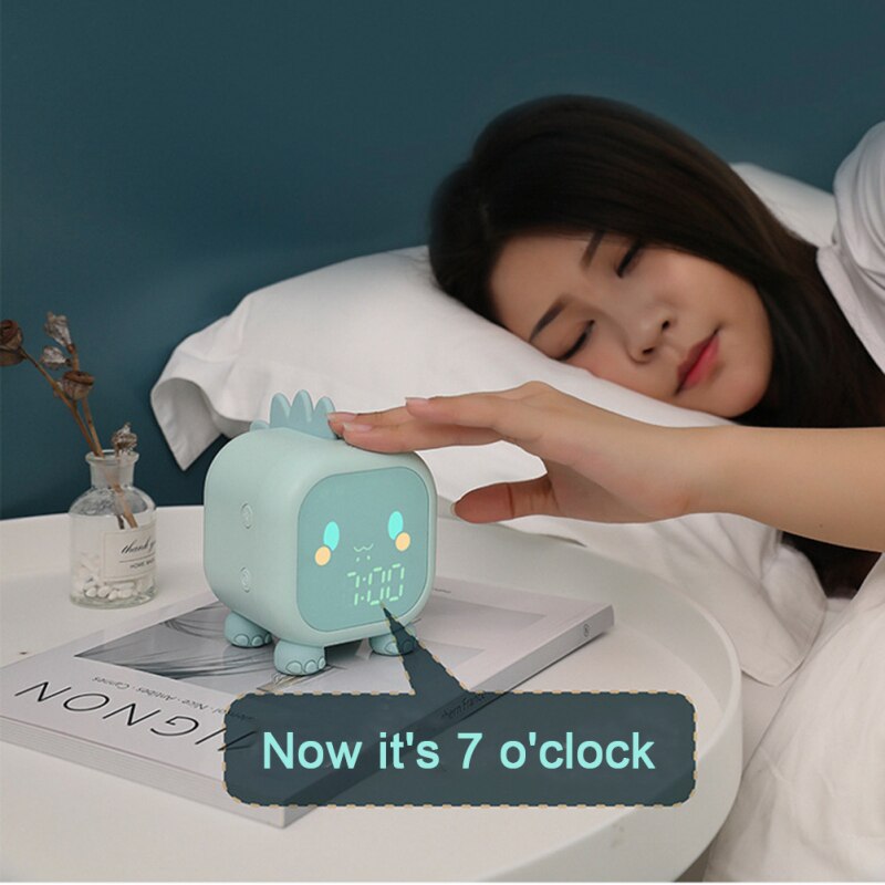 Réveil numérique en forme de dinosaure pour enfants, horloge de chevet, veilleuse, pour le sommeil, nouveauté