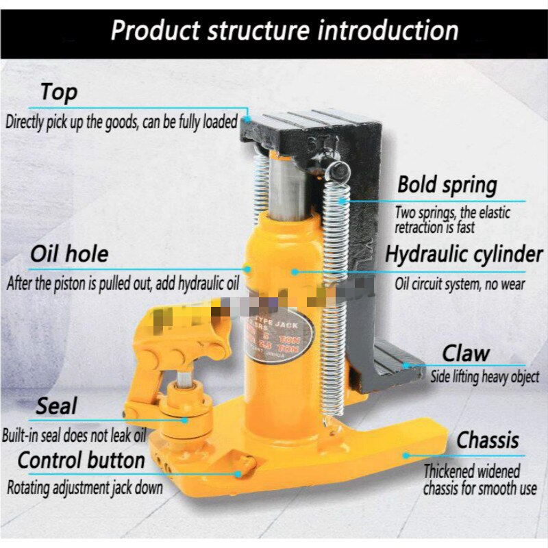 Hydraulic Tools Claw Type Hydraulic Jack MHC5T Hydraulic Lifting Machine Hook Type Jack