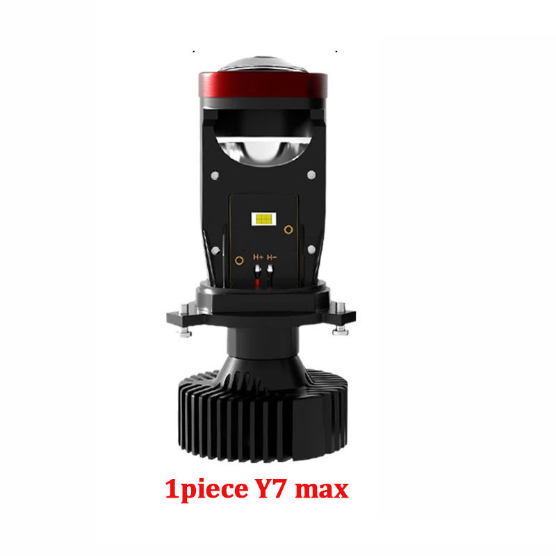 120w billamper, mini-linse,  h4 -pærer, 9003 pærer 2 forlygte  y7d bil, motorcykel, dobbelt projektorlinse, led, bil, moto 12v, 24v: Rød / 1600lm