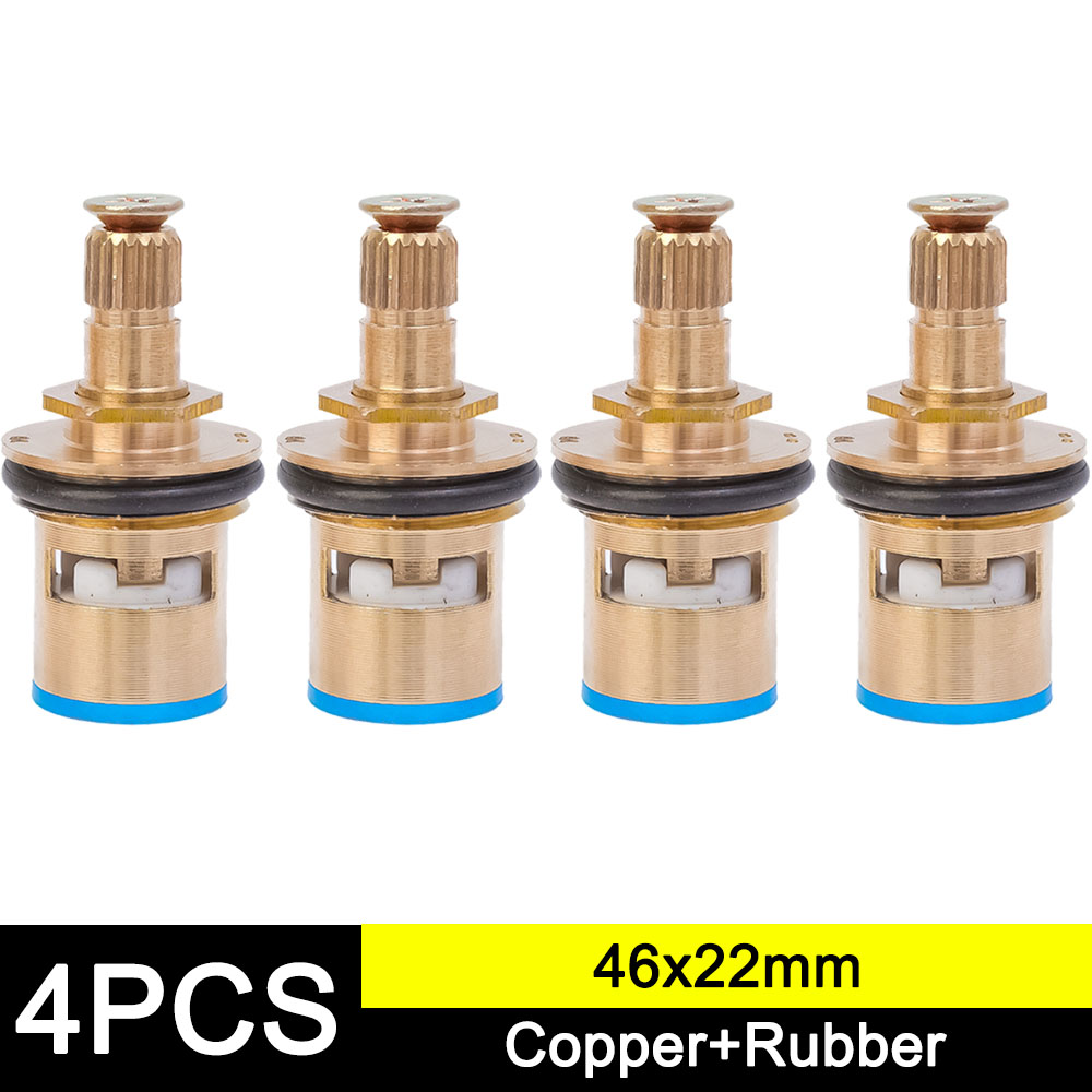 1/4 stks Kraan Cartridges Vervanging Rvs Kraan Kleppen Huishoudelijke Enkele Hoekstopkraan Keuken Badkamer Kraan Accessoires: Blauw