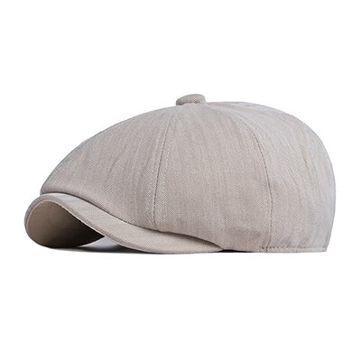 Gorras de estilo clásico para hombres y mujeres, sombrero británico Retro, sólido, pintor, literario, de algodón, irlandés, Italia: Marfíl