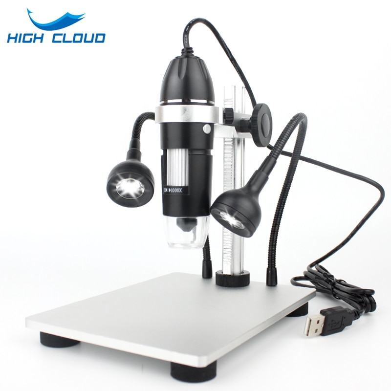 1600X 1000X USB Digital Microscope Electron Microscopes Zoom Camera Magnifier with Aluminum Lift Stand for electronic soldering