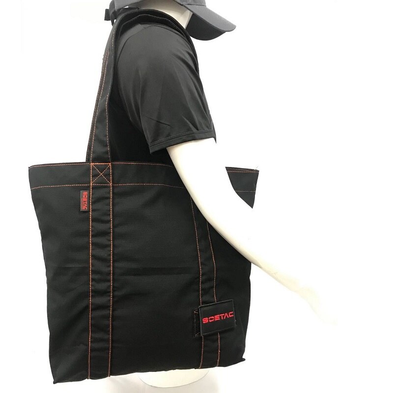 Soetac afslappet lærred skulder multicam stof bærbar håndtaske miljøvenlig stor kapacitet bærer camoflage tote indkøbspose