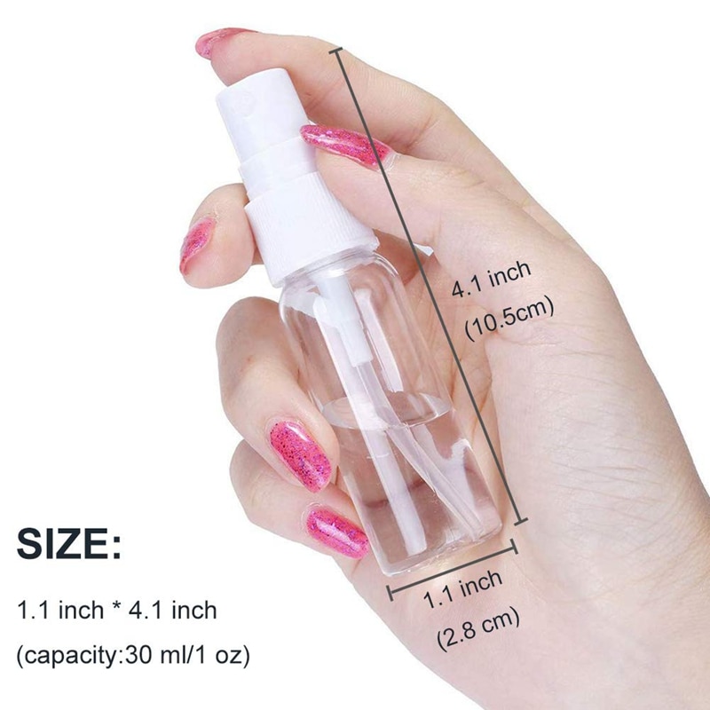 36 stk 30ml/1oz mini fin tåge sprayflasker genopfyldelige flasker små tomme klare plastik rejsestørrelse flasker
