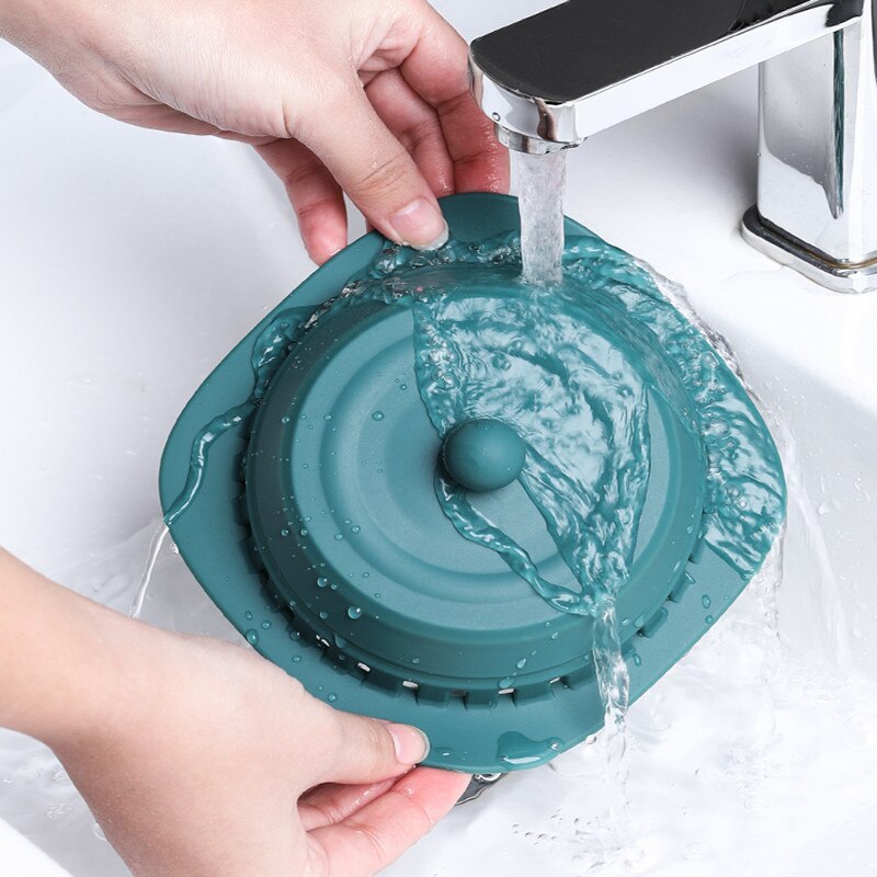 Juego de filtro de Gel de sílice para fregadero de baño, cubierta de drenaje de suelo de ducha Universal, evita la obstrucción del cabello, desodorante, accesorios de cocina