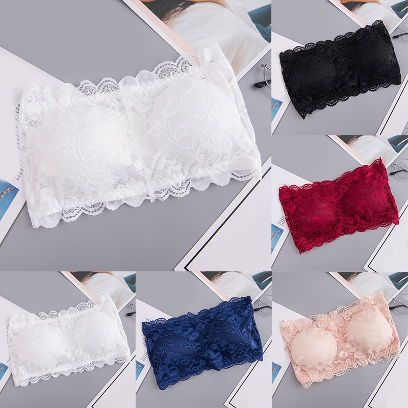 Vrouwen Push Up Strapless Lace Bra Top Vrouwen Plus Size Bralette Ondergoed Lingerie Volle Cup