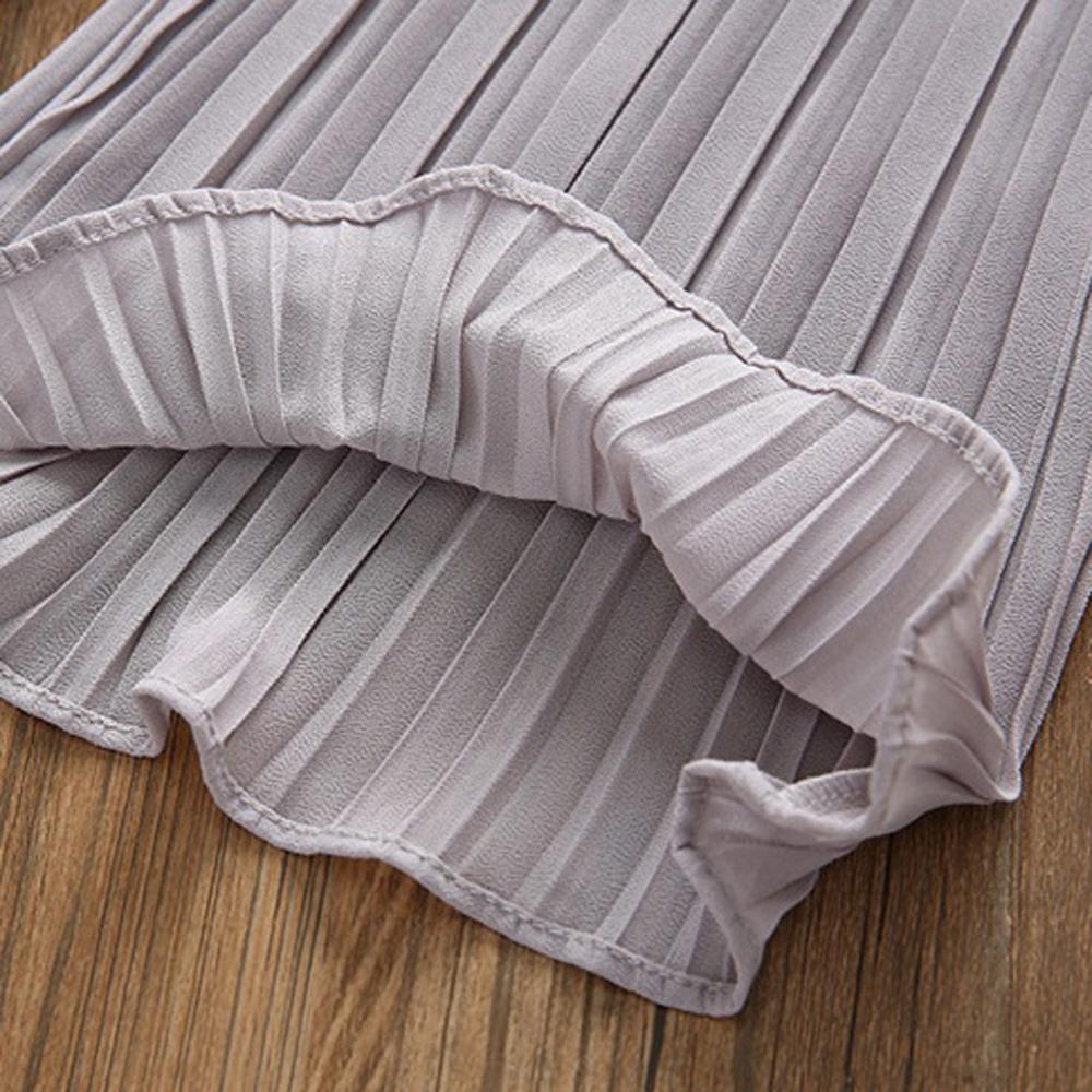 Kids clothes Solid Ruffle Anti-Mosquito Summer Toddler Kids Baby Girl Pleated Wide Leg Chiffon Casual Long Pants Trousers #2F