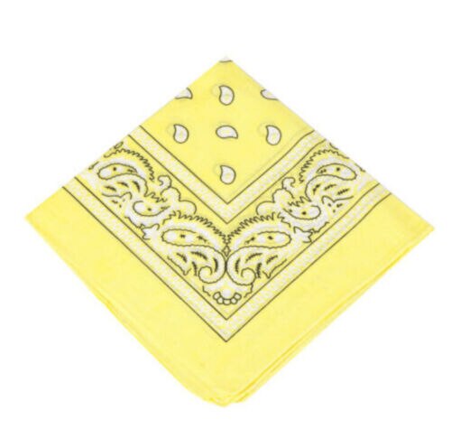 Sjaal Hoofdband Bandana Hoofd Wrap Katoen Hoofd Wrap Neck Polsband Zakdoek Zwart Wit Roze: YELLOW