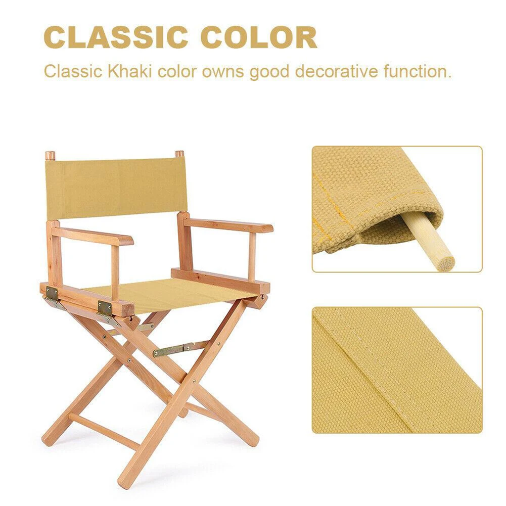 Kit de fundas de asiento de silla lavables, reemplazo de asiento de silla de Director, cubierta de lona, accesorios para sillas de Director con varilla redonda