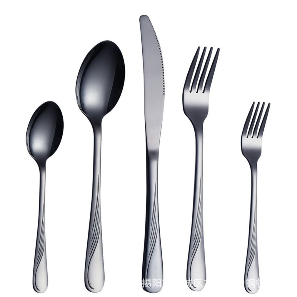 5pcs 7pcs Dinnerware Cutlery Set Tableware Set Cutlery Stainless Steel Spoon Fork Spoon Tableware Kitchen Spoon And Fork Set