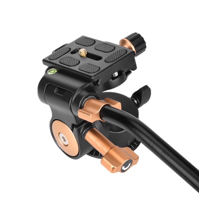 Profissão Q08S 3-Way Fluid Cabeça Balancim Vídeo Tripé de Alumínio Bola de Cabeça para DSLR Camera Tripod