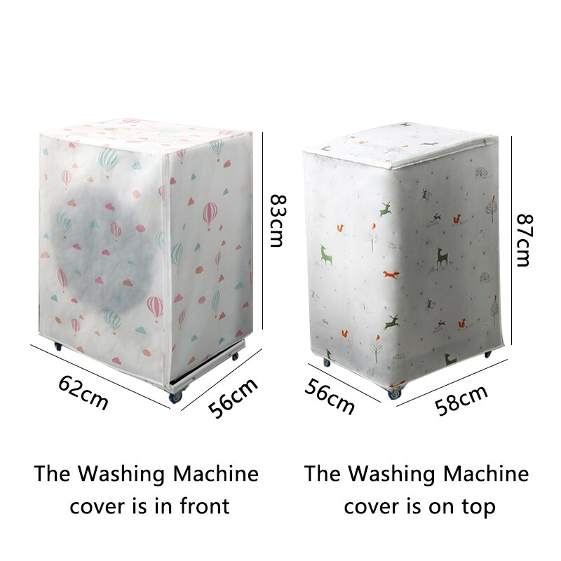 Dust Proof Cover Washing Machine Cover Waterproof Case Washing Machine Protective Dust Jacket Zipper Front/Top Open