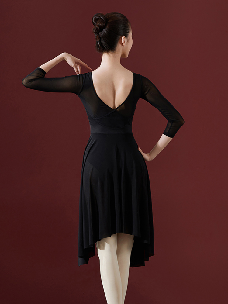 Tights ballet one-piece skirt mesh show costume adult practice white gauze skirt dance gymnastics clothing