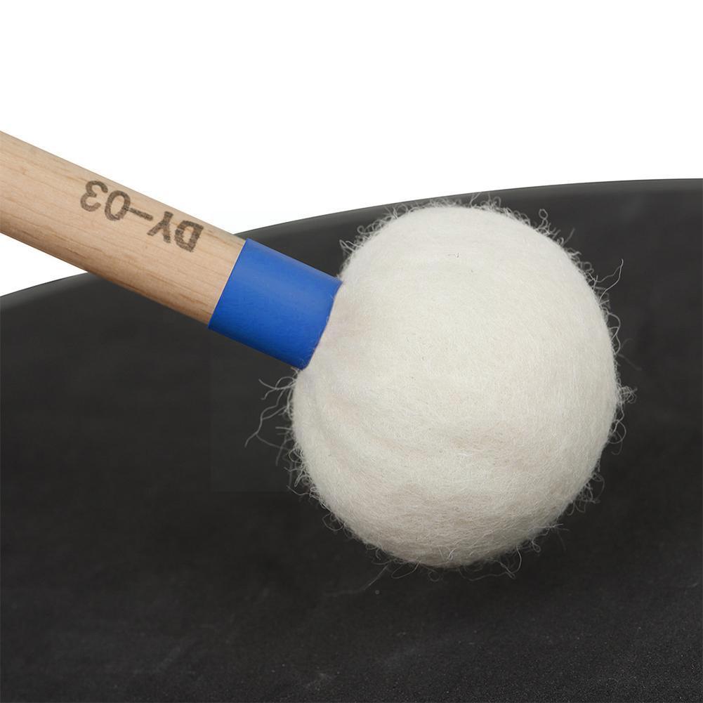 1 Pair Symphony Timpani Mallets Percussion Drum Sticks Felt Wood Handle Soft With Instrument Maple R6t6