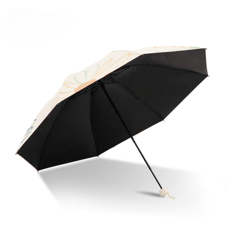 Authentieke Bescherming Tegen De Zon En Anti-Uv Parasol Draagbare Opvouwbare Parasol Paraplu Voor Zowel Regen Als Zonneschijn