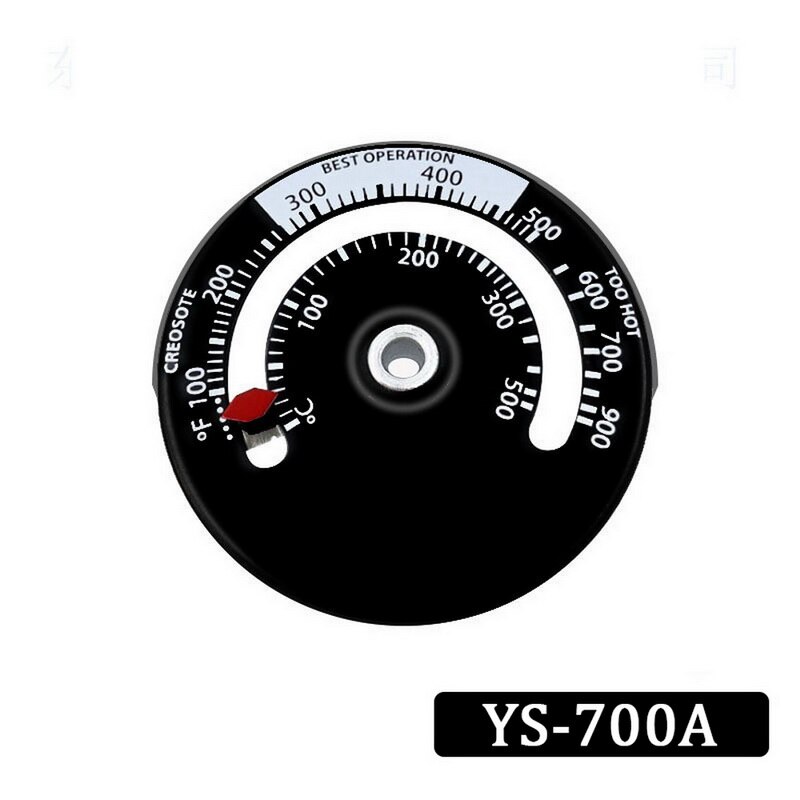 Magnetisk komfur termometer varmedrevet til brændeovn brændeovn pejs pejs blæser termometer med stort display: B