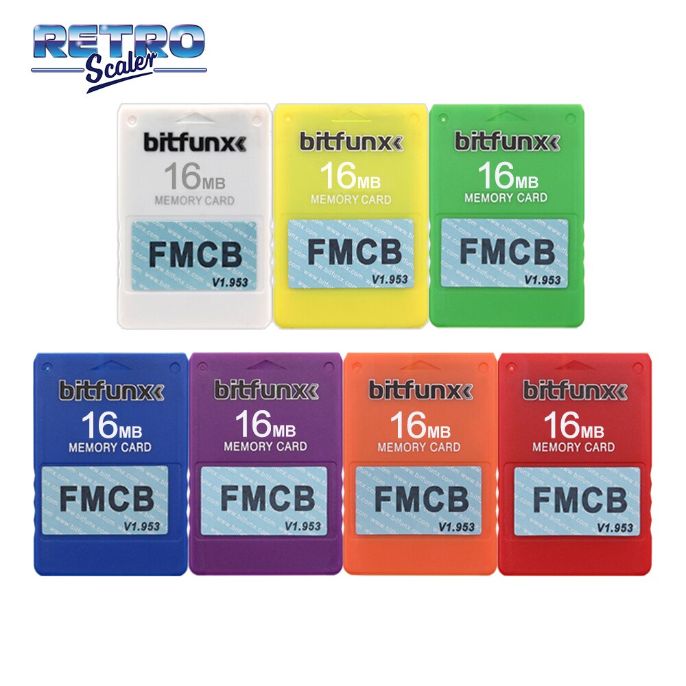 RetroScaler Colorful v1.953 FMCB Free McBoot Card for PS2 Playstation2 16MB Memory Card OPL MC Boot