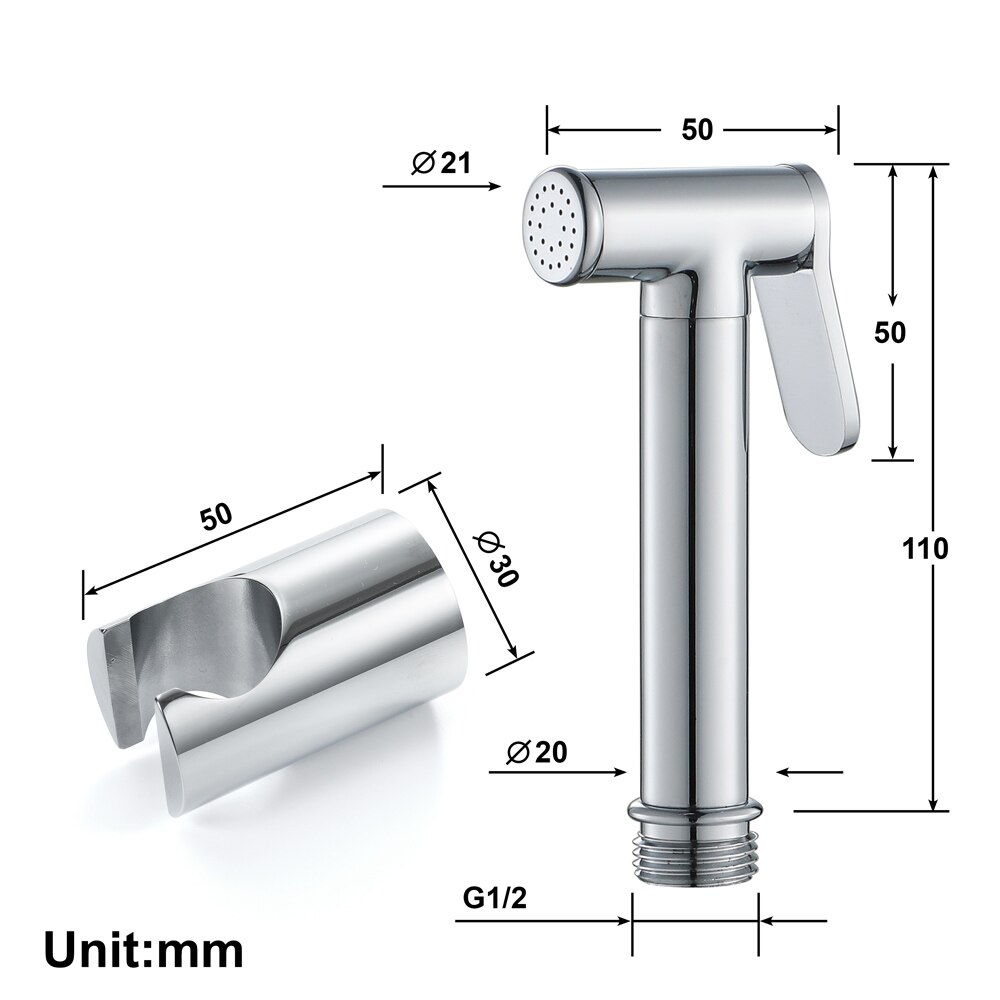 Messing handbediende sproeier bidet toilet jetset draagbare hygiënische douche douche wc douche bidet sproeierpistool: Rood