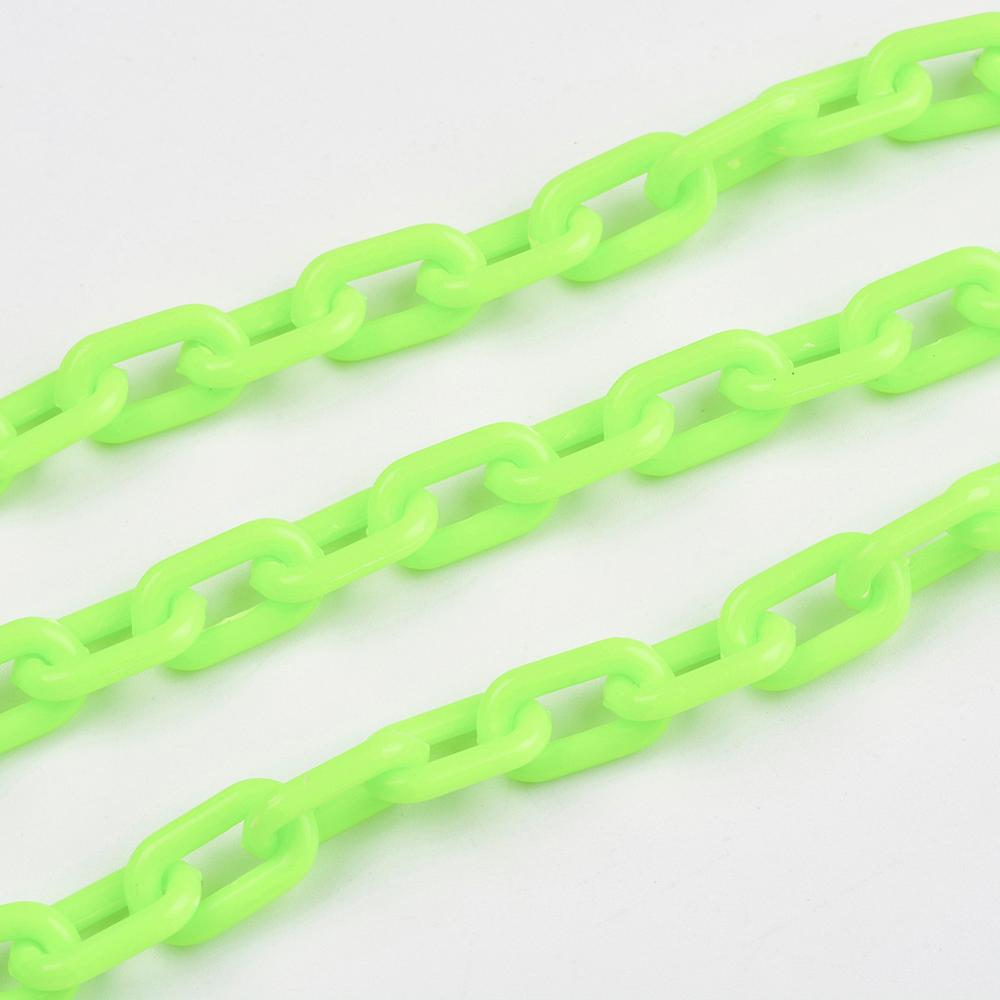 40 cm kleurrijke acryl schakelketting karabijn sleutelhangers voor ketting armband maken van kleurrijke ketting plastic kettingschakels: Rood