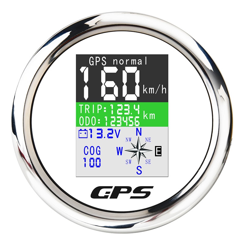85mm Auto Digitale GPS Tacho Messgerät TFT Bildschirm MPH Knoten Km/h Eingestellt GPS Antenne Für Stiefel Auto motorrad Kilometerzähler