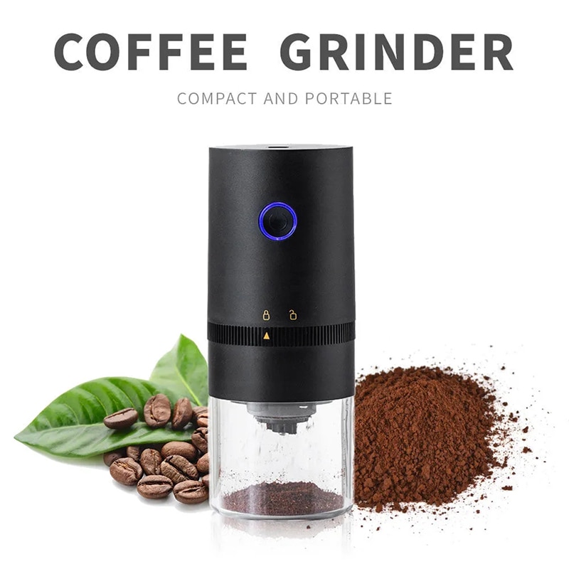 Mini Electric Coffee Grinder Automatic Coffee Machine Portable Coffee Beans Grinder Machine USB Nuts Herbs Grains Mill For Home