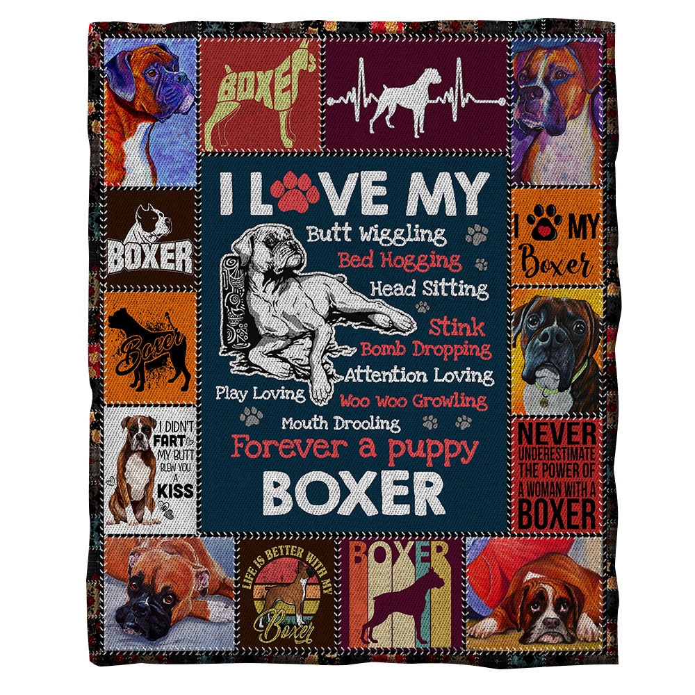 Manta de franela para perro bóxer, manta suave de felpa para sofá, cama, sofá escolar, manta acogedora para decoración del hogar