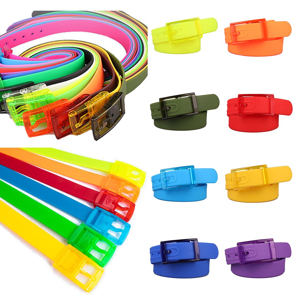 1pc Unisex gumowe spodnie do golfa paski dla mężczyzn regulowany krój do dopasowania wodoodporny plastik zapobieganie alergii pas modny pasek