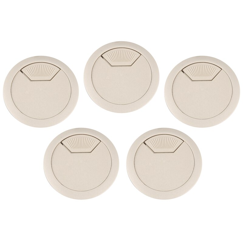 5 pieces Plastic cable gland for Computer table, cover for 50mm wire hole