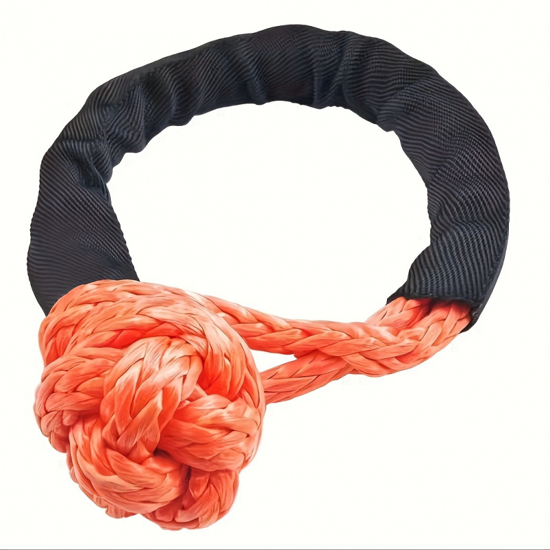 Crochet de remorque en corde à manille souple, crochet en forme de U, connexion souple, corde de remorque élastique tout-terrain, Traction universelle tressée